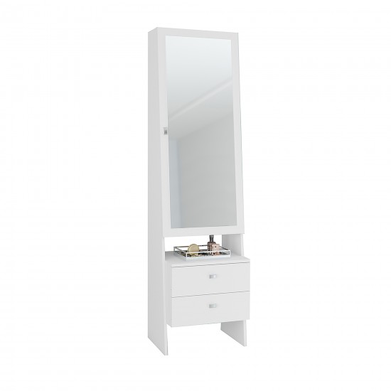Standing Mirror with Jewelry Storage