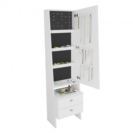 Standing Mirror with Jewelry Storage