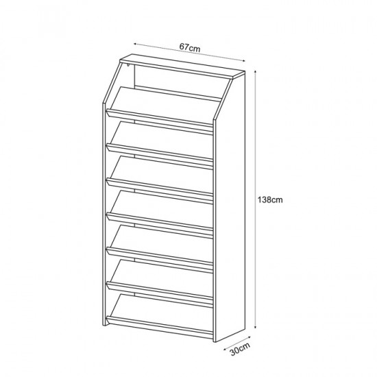 Shoe Rack 7 Tier White