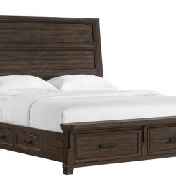 Colorado City Queen Bed with Storage -Charcoal