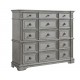 Glenmore 15-Drawer Mansion Chest- Grey