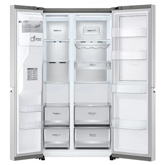 LG 27cuft S/Side Refrigerator With Water Dispenser- Platinum Silver