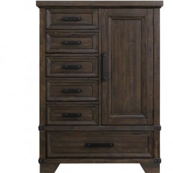 Colorado City 6 Drawer /1 Door Chest - Charcoal