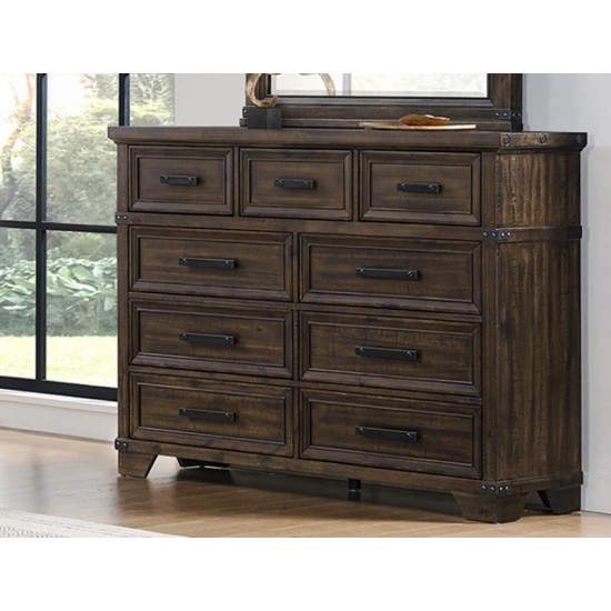 Colorado City Dresser with Mirror ONLY- Charcoal