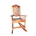 Rocking Chair Teak with Cushioned Back