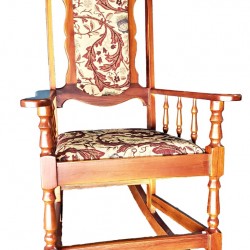 Rocking Chair Teak with Cushioned Back