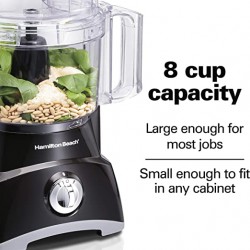 Hamilton Beach 8 cup Food Processor- Black