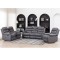 Living Room Suite 3pc 5 Recliner with Bluetooth Console & Single Swivel Glider