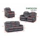 Living Room Suite 3pc 5 Recliner with Bluetooth Console & Single Swivel Glider