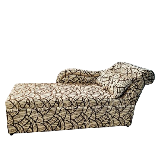 Cleopatra Lounge Chair- Cream & Brown