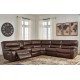 Living Room Sectional, 3 Recliner (2 Powered, 1 Manual) with Console